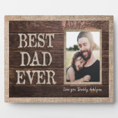 Rustikaler bester Vater je Liebe Sie Daddy Custom  Fotoplatte (Vorderseite)