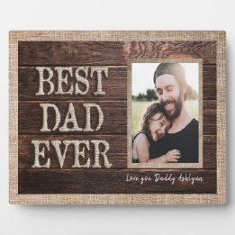 Rustikaler bester Vater je Liebe Sie Daddy Custom Fotoplatte