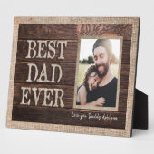 Rustikaler bester Vater je Liebe Sie Daddy Custom  Fotoplatte (Seite)