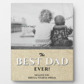 Rustikaler bester Vater je Modernes Typografie Fot Fotoplatte (Vorderseite)