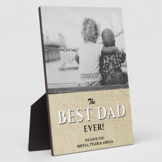 Rustikaler bester Vater je Modernes Typografie Fot Fotoplatte (Seite)