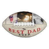 Rustikaler bester Vater je Vatertag 3 FotoCollage Football (Vorderseite)