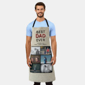 Rustikaler bester Vater je Vatertag 6 FotoCollage Schürze (Getragen)