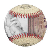 Rustikaler bester Vater je Vatertag FotoCollage Baseball (Vorderseite)