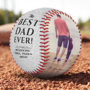 Rustikaler bester Vater je Vatertag FotoCollage Baseball