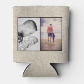 Rustikaler bester Vater je Vatertag FotoCollage Dosenkühler (Vorderseite)