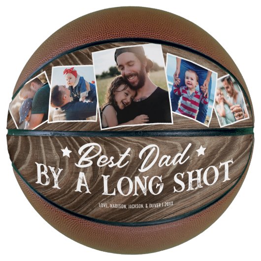 Rustikaler bester Vater mit langer Schlaghose Basketball (Vorderseite)