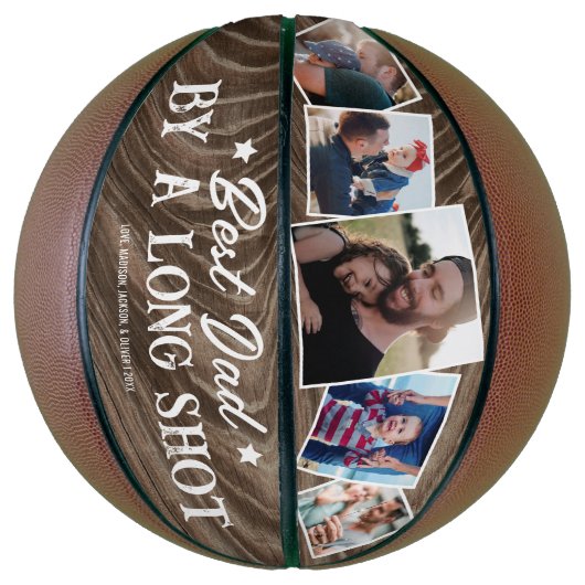 Rustikaler bester Vater mit langer Schlaghose Basketball (Vertikal)