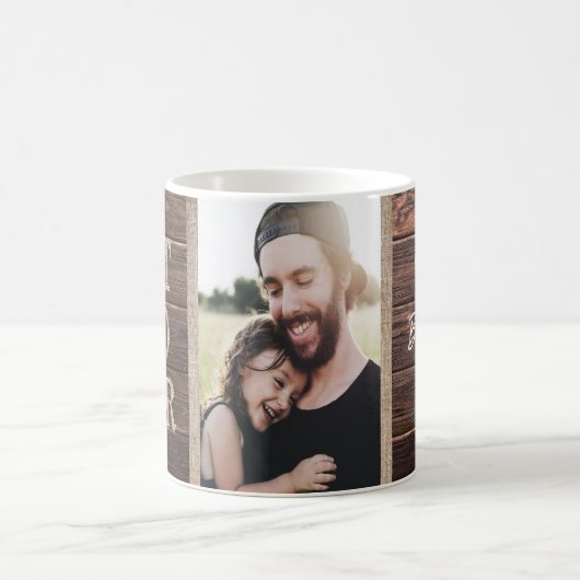 Rustikaler bester Vater-überhaupt Kaffeetasse (Mittel)