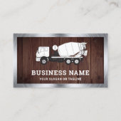 Rustikaler Betonmischwagen Visitenkarte (Vorderseite)