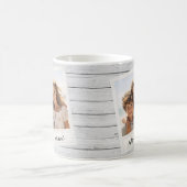 Rustikaler Bilderrahmen mit Shiplap-Hintergrunddru Kaffeetasse (Mittel)