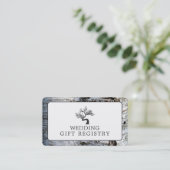 Rustikaler Birkenbaum, Gift-Registrierungskarte Terminkarte (Stehend Vorderseite)