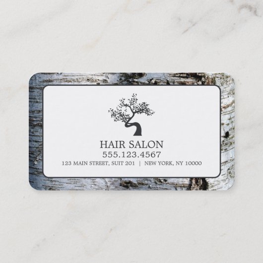 Rustikaler Birkenbaum, Terminierungskarte Terminkarte (Rückseite)