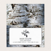 Rustikaler Birkenbaum, Terminierungskarte Visitenkarten (Außenseite Aufgefaltet)