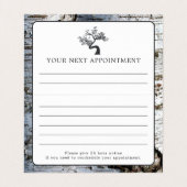 Rustikaler Birkenbaum, Terminierungskarte Visitenkarten (Innenseite Aufgefaltet)