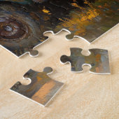 Rustikaler Blauer LKW mit Pumpkins und Sonnenblume Puzzle (Seite)