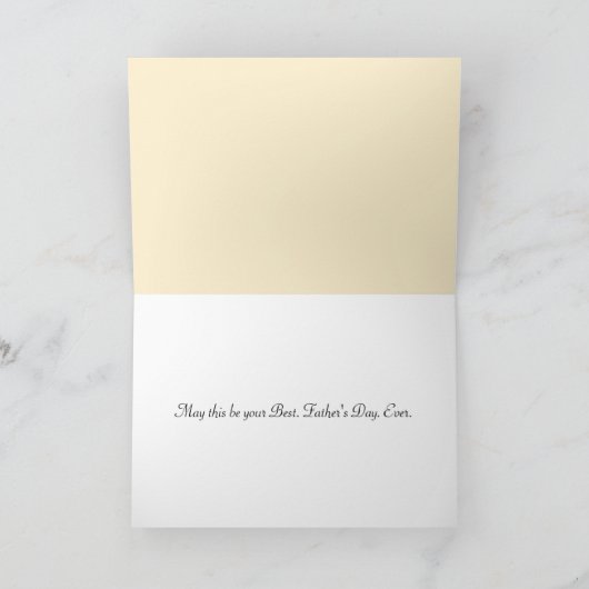 Rustikaler Blauer Rowboat Vatertag Karte (Innenseite)