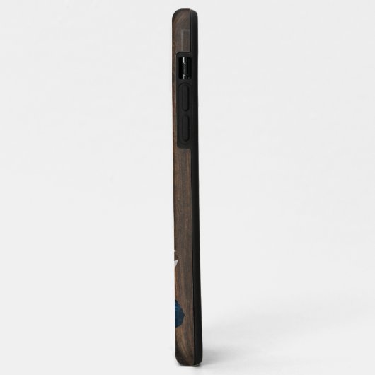 Rustikaler Blauer Schmetterling Case-Mate iPhone Hülle (Hinten/Links)