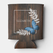 Rustikaler Blauer Schmetterling kann kühlen Dosenkühler (Vorderseite)