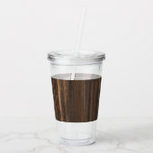 Rustikaler Blauer Schmetterling Personalisierter A Acryltrinkbecher (Rückseite)