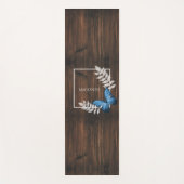 Rustikaler Blauer Schmetterling Yoga Mat Yogamatte (Vorderseite)