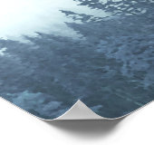 Rustikaler Blauer Wald 6 Tabelle Hochzeitstabelle Poster (Ecke)