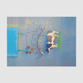 Rustikaler blauer Western Seidenpapier