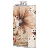 Rustikaler Blossom Bird Nook Flachmann (Links)