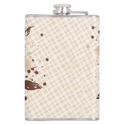 Rustikaler Blossom Bird Nook Flachmann (Rückseite)