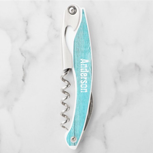 Rustikaler Blue Corkschraube Kellnermesser (Vorderseite)