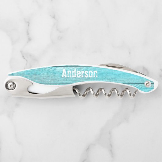 Rustikaler Blue Corkschraube Kellnermesser (Vorderseite)