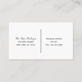 Rustikaler Blue Rose Monogram Salon Visitenkarte (Rückseite)