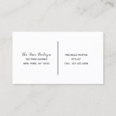 Rustikaler Blue Rose Monogram Salon Visitenkarte (Rückseite)