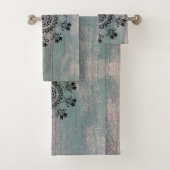 Rustikaler Blüh Mandala Badhandtuch Set (Insitu)