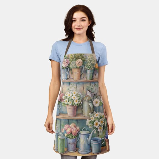 Rustikaler Blume Markt - Vintager Kernbereich Schürze (Getragen)
