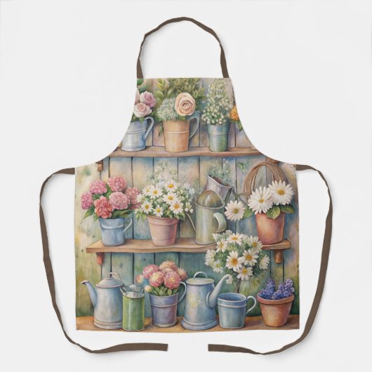 Rustikaler Blume Markt - Vintager Kernbereich Schürze (Vorderseite)