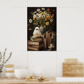 Rustikaler Blumen-Geisterbuch-Druck, Halloween Poster (Küche)
