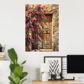 Rustikaler Blumen-Türposter Poster (Heimbüro)