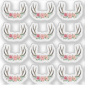 Rustikaler Blumenantler Shabby Chic Rose Planer Aufkleber (Vorderseite)