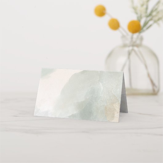 Rustikaler Blumenbogen Grün & Rosa Platzkarte (Rückseite)