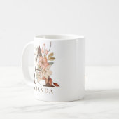 Rustikaler Blumenbrief A Kaffeetasse (Vorderseite Links)