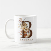 Rustikaler Blumenbrief B Kaffeetasse (Links)