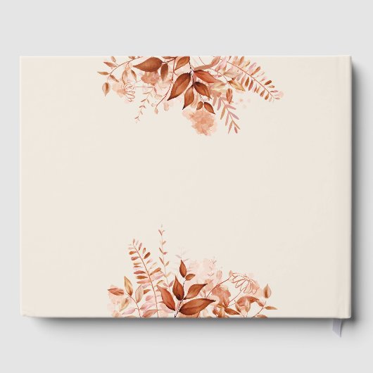 Rustikaler Blumenbrief Herbst Babydusche Gästebuch (Rückseite)