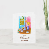 Rustikaler Blumencoffee für glückliche Pensionieru Karte (Vorderseite)