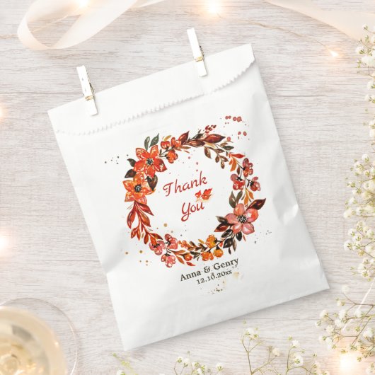 Rustikaler Blumendanke Geschenktütchen (Ausgeschnitten)