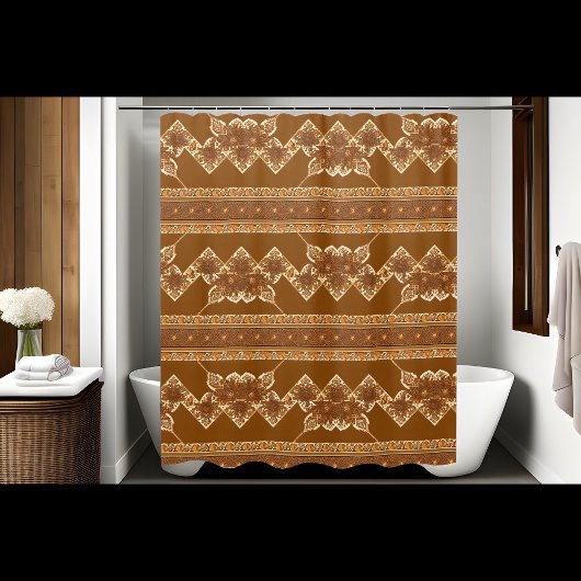 Rustikaler Blumenduschvorhang im horizontalen Stil Duschvorhang