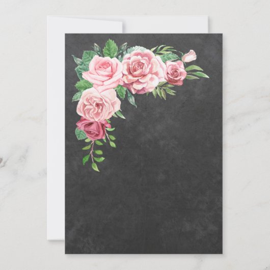 Rustikaler Blumengarten 50. Hochzeitstag Einladung (Rückseite)