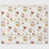 Rustikaler Blumengarten Boho Geschenkpapier (Flach)