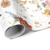 Rustikaler Blumengarten Boho Geschenkpapier (Rolleneckpunkt)