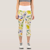 Rustikaler Blumengarten Botanischer Garten Capri Leggings (Vorderseite)